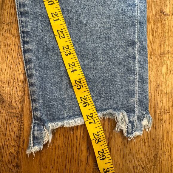 Ann Taylor Loft The Curvy Skinny Jeans Size 32/14 Medium Wash 27" Raw Hem - Picture 5 of 8
